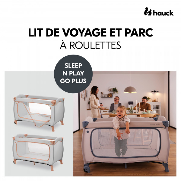 Lit parapluie 3 en 1 sleep n play go plus dusty-cork Hauck
