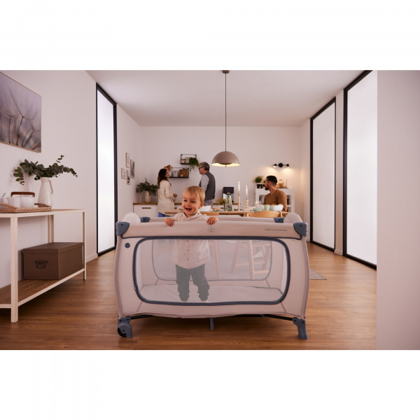 Lit parapluie 3 en 1 sleep n play go plus dusty-cork Hauck