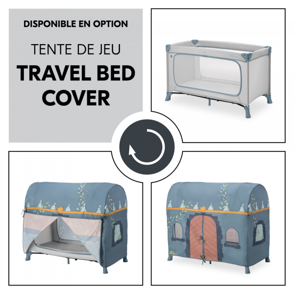 Lit parapluie dream and play plus dusty-blue Hauck