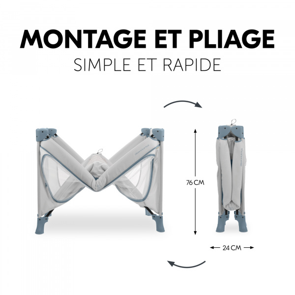 Lit parapluie dream and play plus dusty-blue Hauck