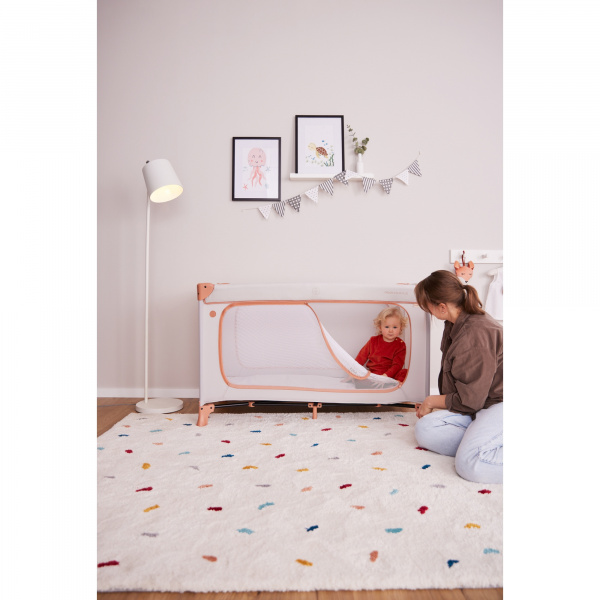 Lit parapluie dream and play plus dusty-cork Hauck