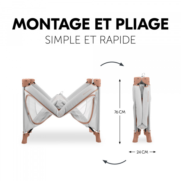 Lit parapluie dream and play plus dusty-cork Hauck