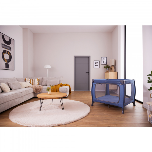 Lit parapluie parc pliant sleep n play sq set dark-blue Hauck