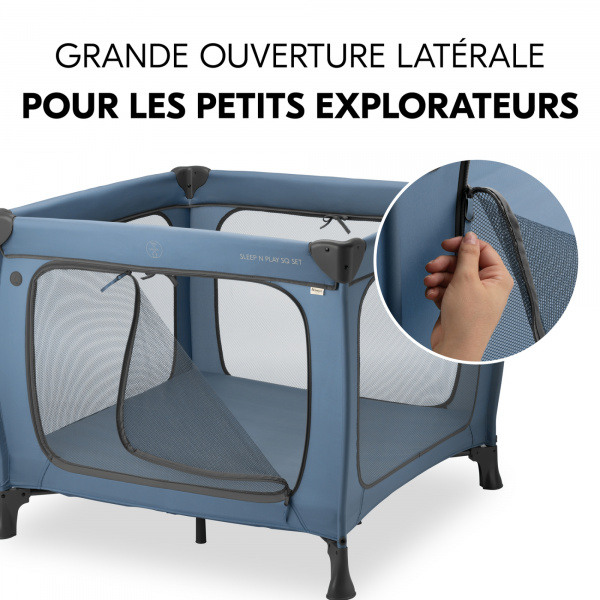 Lit parapluie parc pliant sleep n play sq set dark-blue Hauck