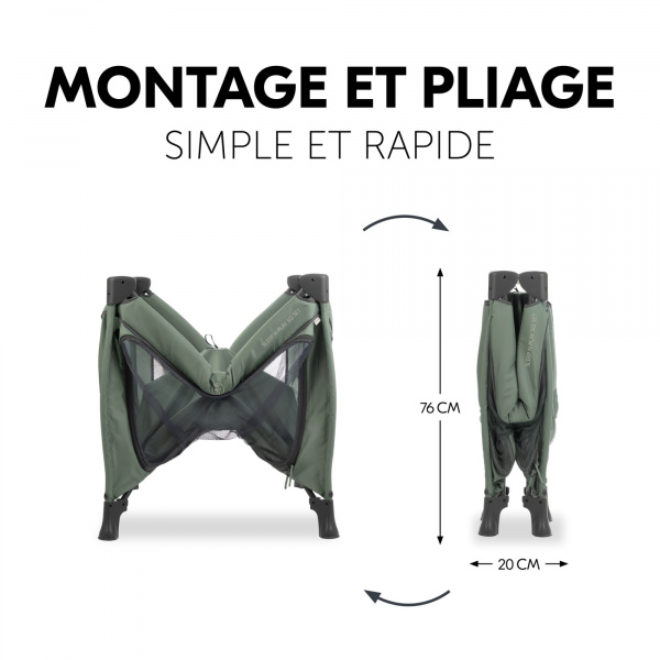 Lit parapluie parc pliant sleep n play sq set dark-blue Hauck