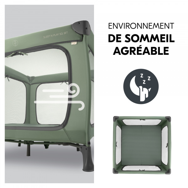 Lit parapluie parc pliant sleep n play sq set dark-blue Hauck