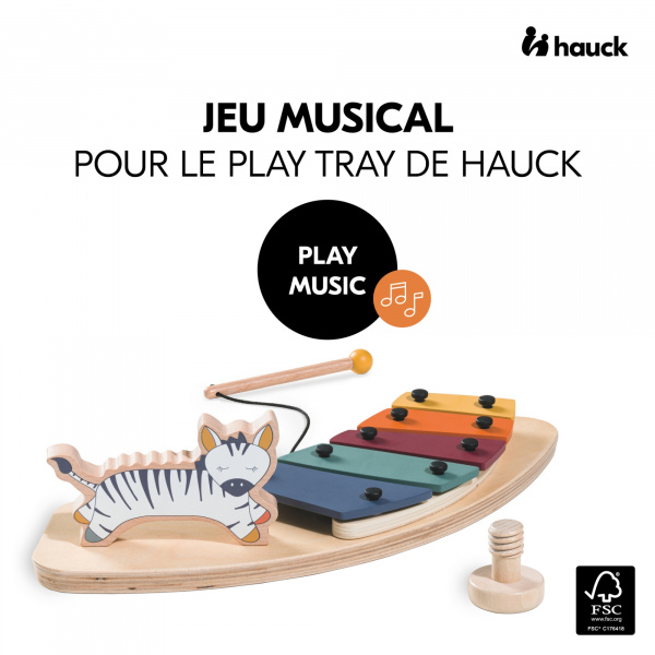 Jeux pour plateau de chaise haute en bois play music Hauck