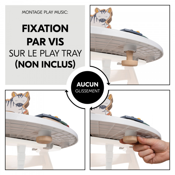 Jeux pour plateau de chaise haute en bois play music Hauck