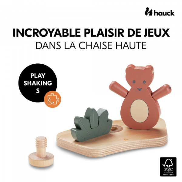 Jeux de plateau pour chaise haute en bois play shaking s Hauck