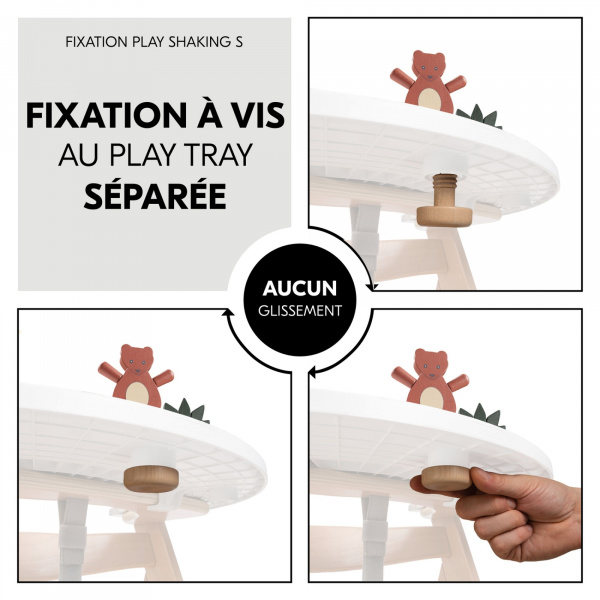 Jeux de plateau pour chaise haute en bois play shaking s Hauck