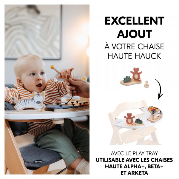 Jeux de plateau pour chaise haute en bois play shaking s Hauck