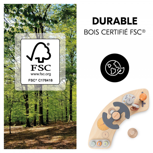 Jeux de plateau pour chaise haute en bois play cockpit Hauck