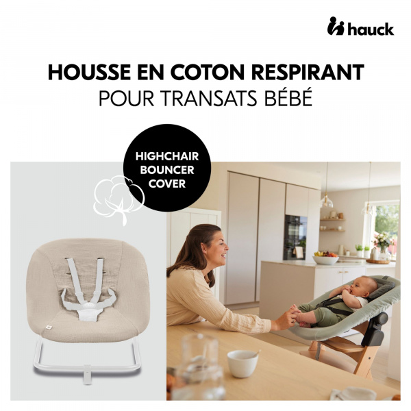 Housse pour transat bébé beige clair Hauck