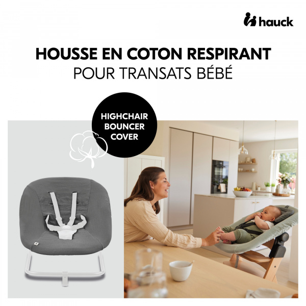 Housse pour transat bébé dark grey Hauck