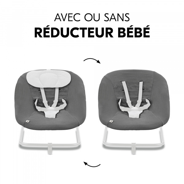 Housse pour transat bébé dark grey Hauck