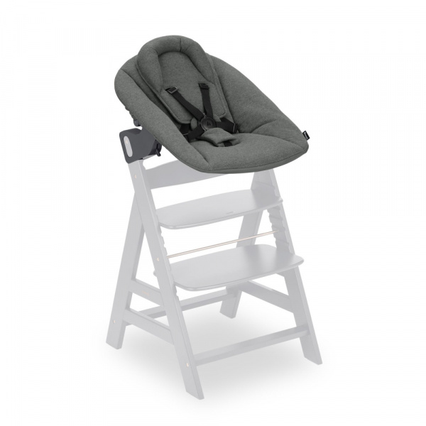 Chaise haute évolutive alpha crème+ transat premium dark grey Hauck