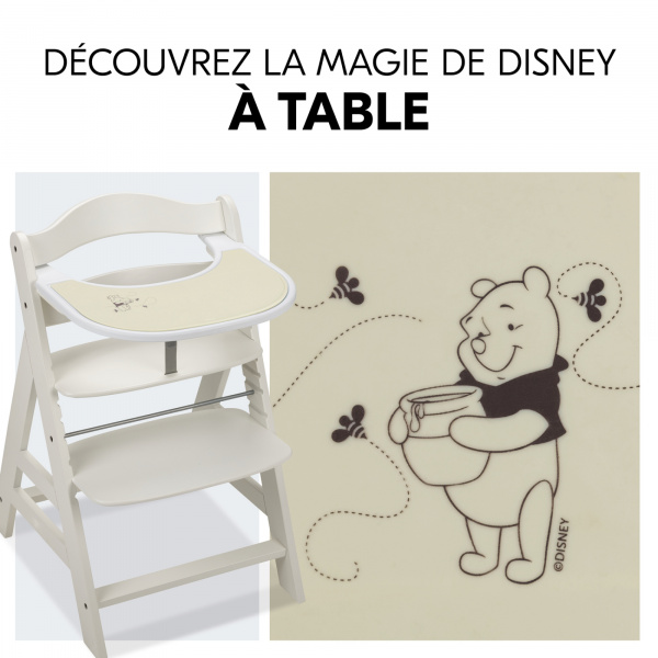 Set de table pour tablette de chaise haute mat pooh dusty beige Hauck