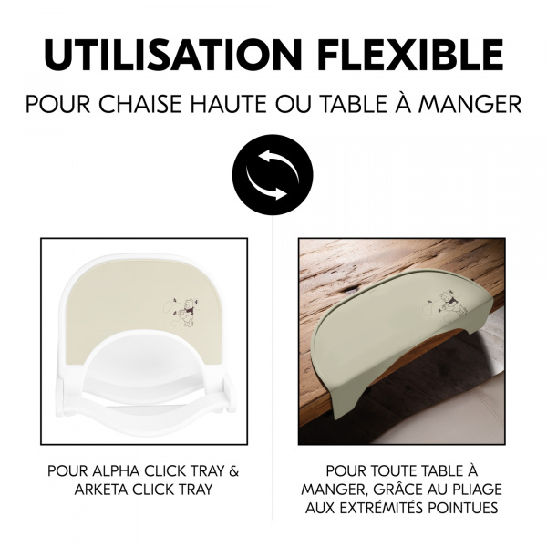 Set de table pour tablette de chaise haute mat pooh dusty beige Hauck