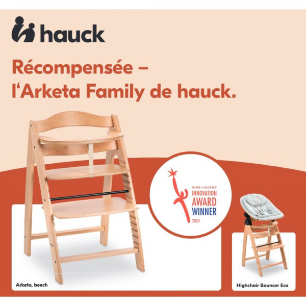 Chaise haute évolutive arketa bois naturel oak Hauck