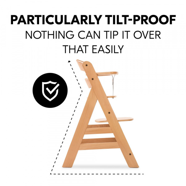 Chaise haute évolutive alpha naturel + newborn set pre grey Hauck