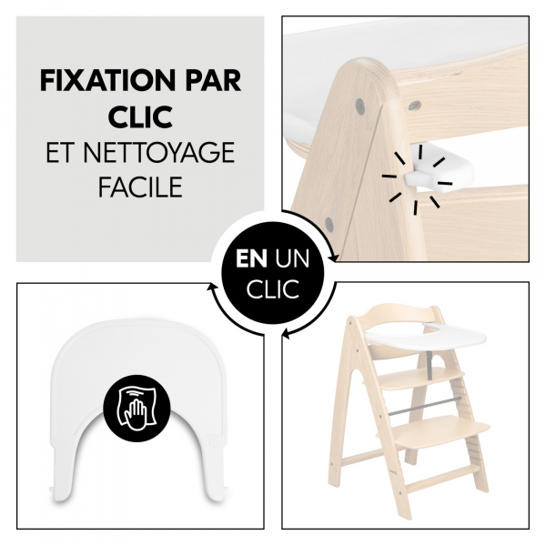 Plateau pour chaise haute en bois arketa click tray Hauck