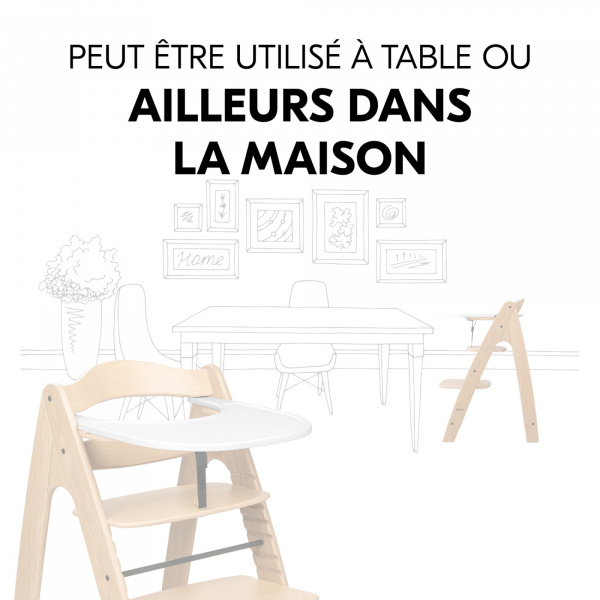 Plateau pour chaise haute en bois arketa click tray Hauck