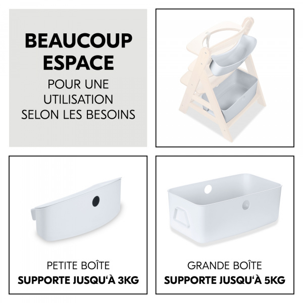 Boîtes de rangement pour chaise haute alpha+ Hauck
