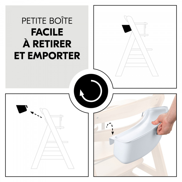 Boîtes de rangement pour chaise haute alpha+ Hauck