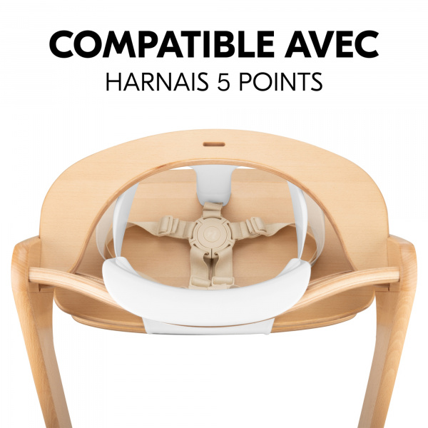 Réducteur bébé pour chaise haute arketa baby seat blanc Hauck