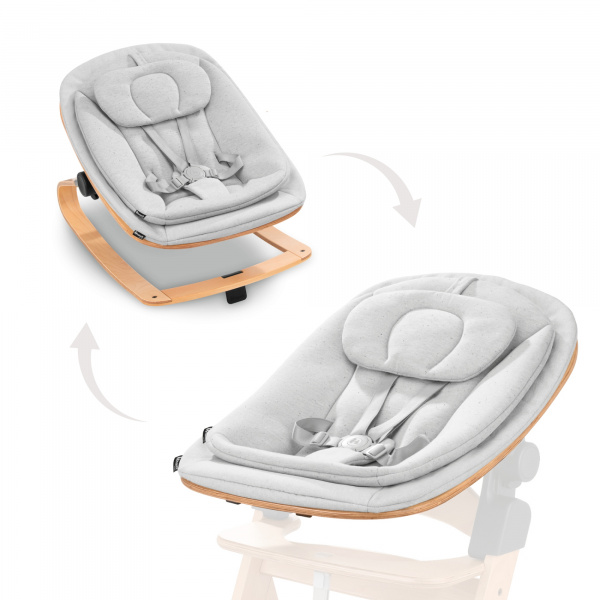 Transat bébé pour chaise haute arketa bouncer eco light-grey Hauck