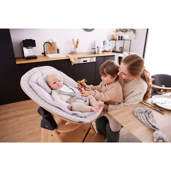 Transat bébé pour chaise haute arketa bouncer eco light-grey Hauck