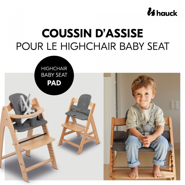 Coussin d'assise pour chaise haute dark grey Hauck
