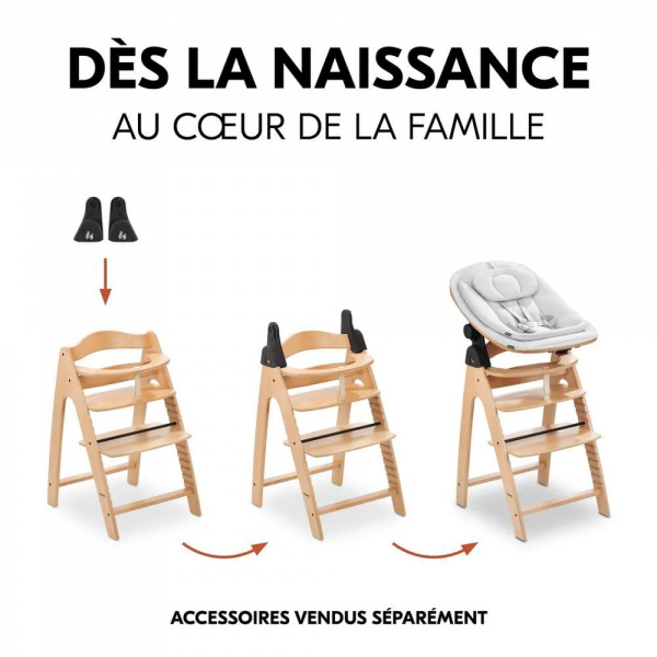 Chaise arketa n play beech avec plateau de jeu+ réducteur de chaise + jeu play reading + play cockpit Hauck