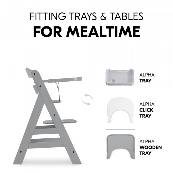 Chaise haute évolutive alpha+ white Hauck