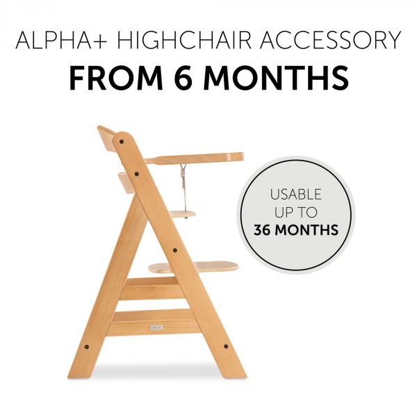 Tablette pour chaise haute alpha bois naturel Hauck