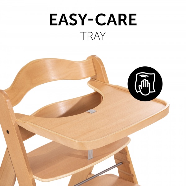 Tablette pour chaise haute alpha bois naturel Hauck