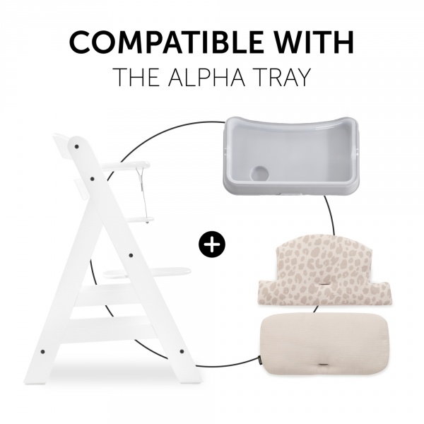 Coussin de chaise haute select muslin leo natural Hauck