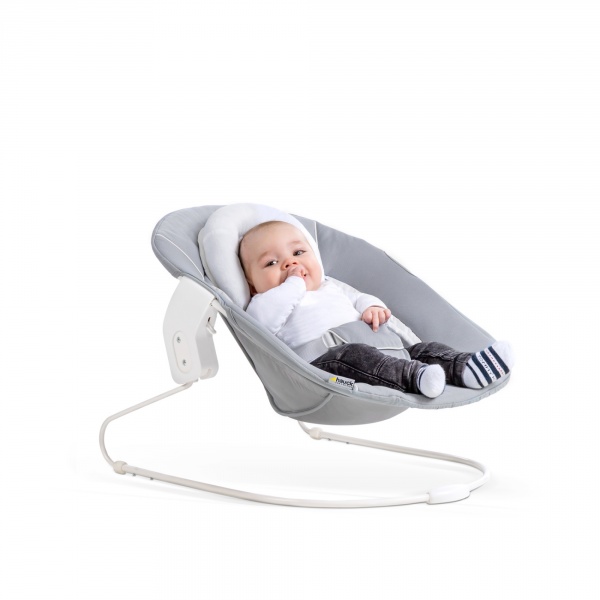 Transat balancelle pour chaise haute évolutive alpha 2en1 stretch grey Hauck
