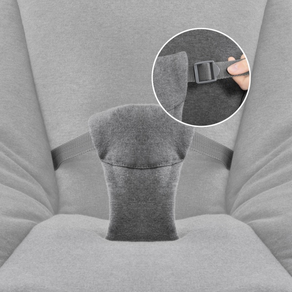 Transat balancelle pour chaise haute évolutive alpha 2en1 stretch grey Hauck