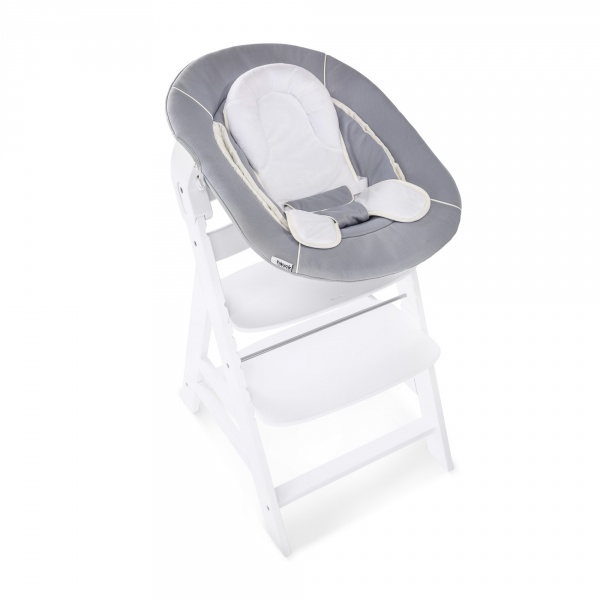Transat balancelle pour chaise haute évolutive alpha 2en1 stretch grey Hauck