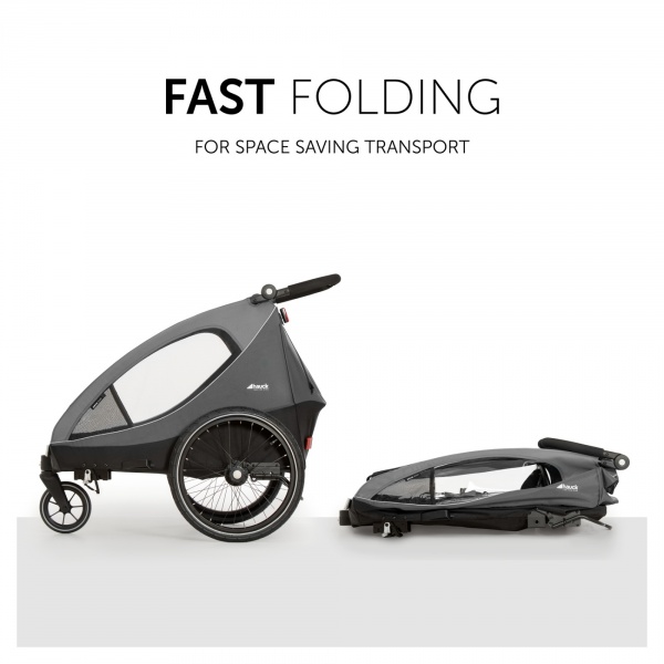 Remorque pour vélo dryk duo grey Hauck