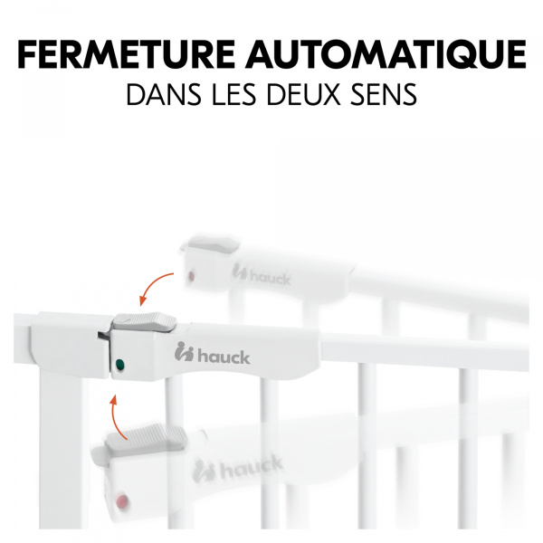 Barrière d'escalier clear step autoclose 2 white Hauck