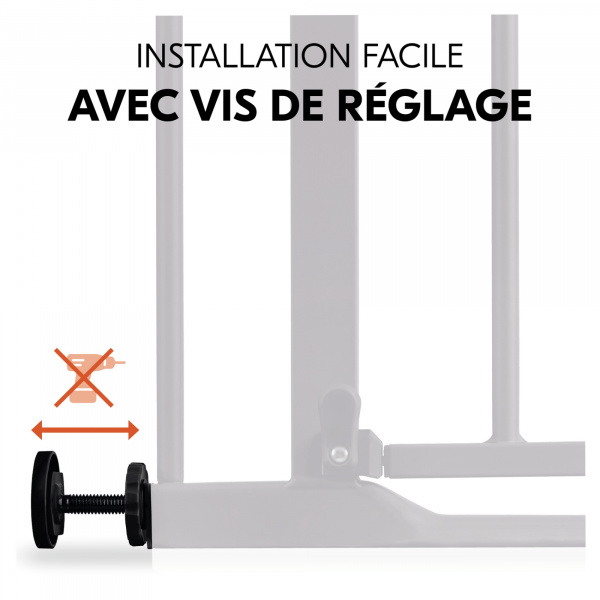 Barrière d'escalier clear step autoclose 2 black Hauck