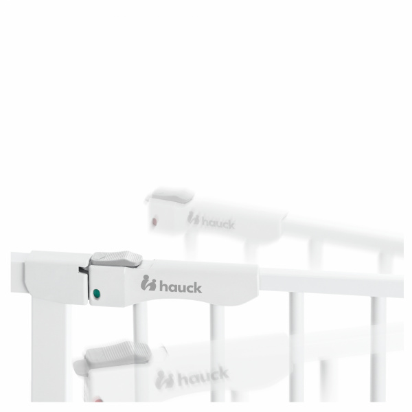 Barrière d'escalier clear step autoclose 2 avec extension +21 cm white Hauck