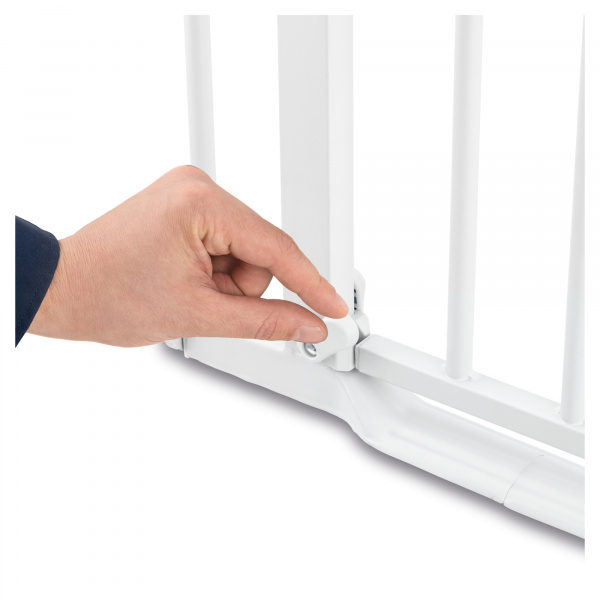 Barrière d'escalier clear step autoclose 2 avec extension +21 cm white Hauck