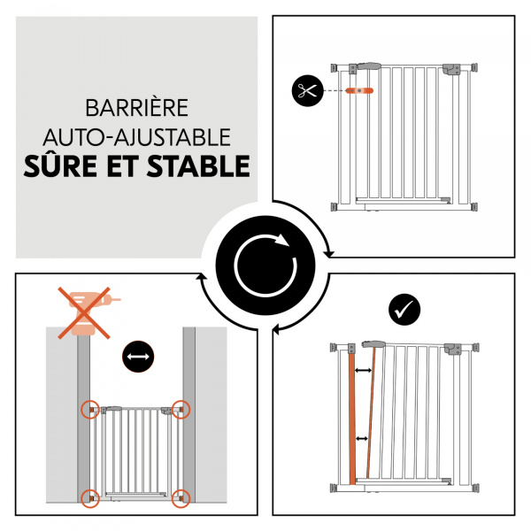 Barrière d'escalier clear step 2 dark-grey Hauck
