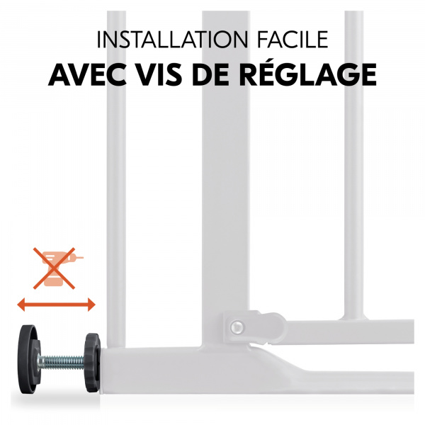 Barrière d'escalier clear step 2 dark-grey Hauck