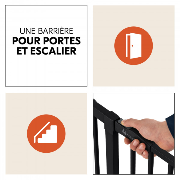 Barrière d'escalier clear step 2 black Hauck