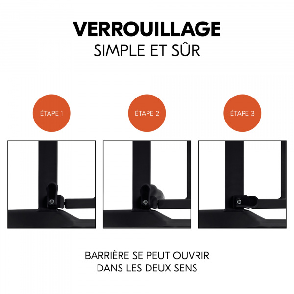 Barrière d'escalier clear step 2 black Hauck