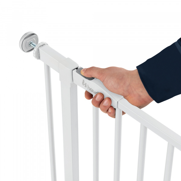 Barrière d'escalier clear step 2 avec extension +21 cm white Hauck